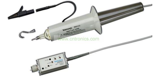 針對高壓測量推出的泰克P6015A是一種額定電壓高達20kV DC、峰值電壓可達40kV(100ms脈寬)的單端無源探頭