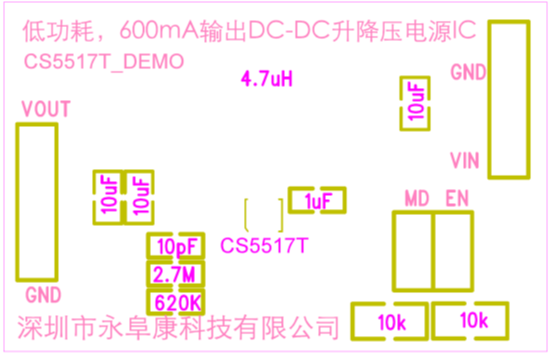 如何運用升降壓芯片CS5517實現(xiàn)鋰電池穩(wěn)定輸出3.3V/3.6V（1.2-5V）的電壓？