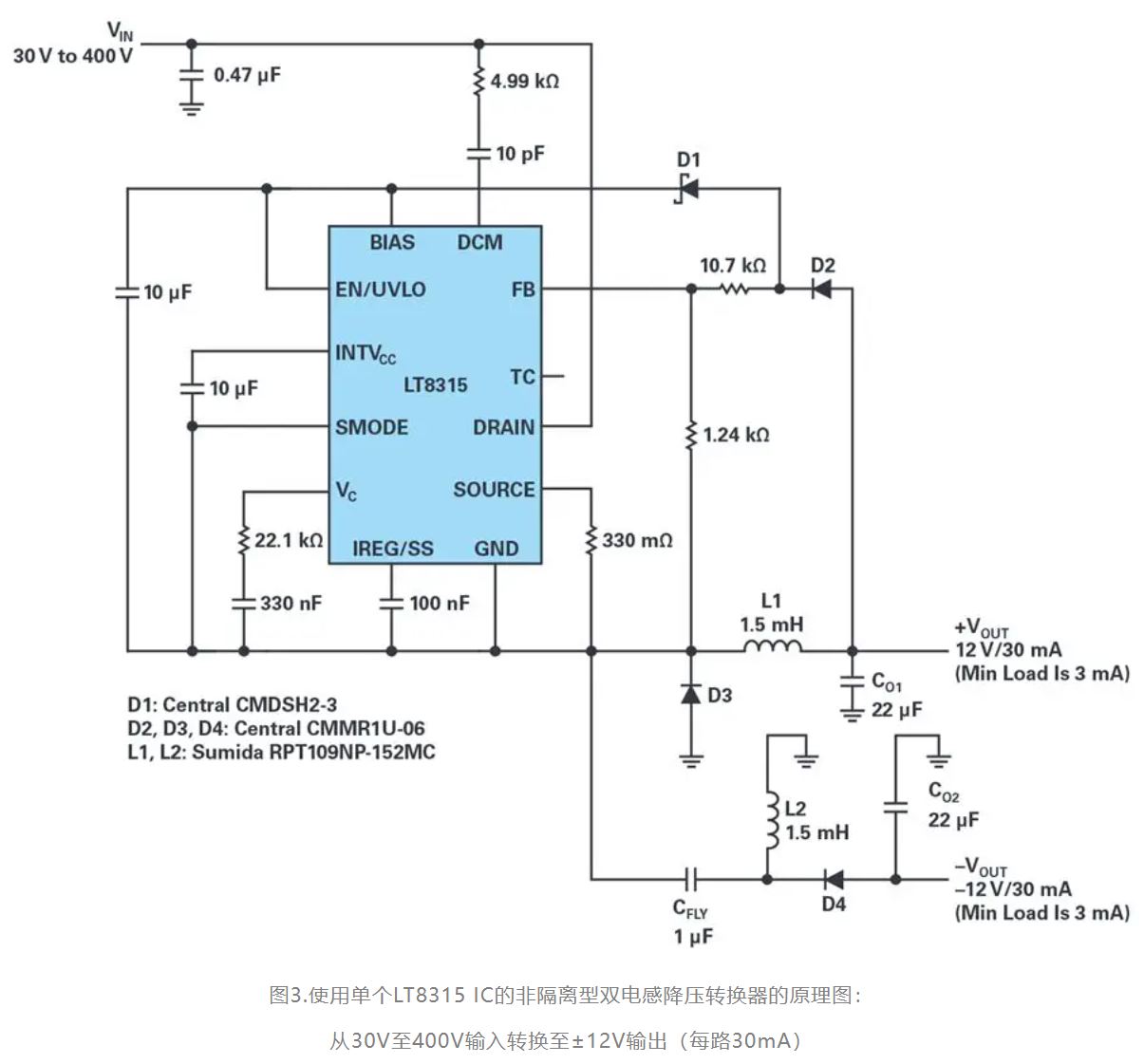 單個(gè)IC也能構(gòu)建緊湊、高效的雙極性穩(wěn)壓器