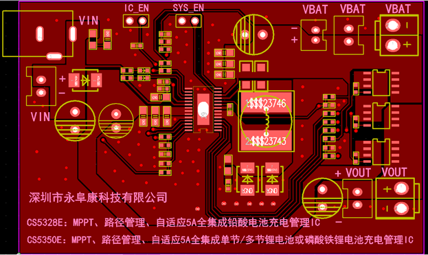 CS5350/CS5328 太陽能板供電鉛酸蓄電池、磷酸鐵鋰電池、鋰電池充電管理IC系列